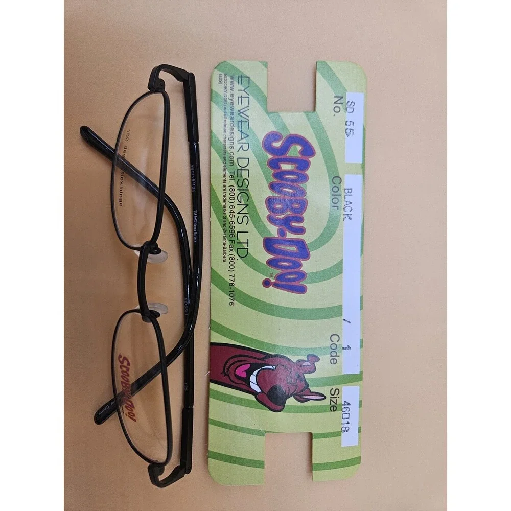 Scooby Doo Hanna Barbera SD 55-01  Kids Cartoon Black Eyeglass Frames 46-18-125